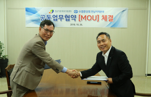 전남어촌특화지원센터·수협 전남본부 공동업무협약 체결