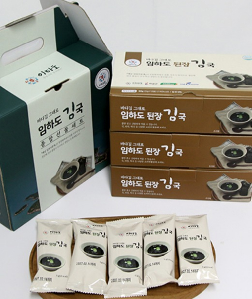 [해남임하어촌계] 바다김 그대로 된장 김국 3상자 선물박스(1상자 5g*10개입)